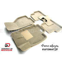 Текстильные 3D коврики Euromat3D Business в салон для Cadillac SRX (2003-2009) № EMC3D-001303T Бежевые Текстильные 3D коврики Euromat3D Business в салон для Cadillac SRX (2003-2009) № EMC3D-001303T Бежевые