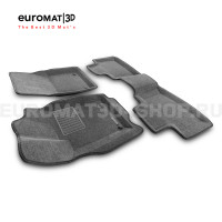 Текстильные 3D коврики Euromat3D Business в салон для Jeep Grand Cherokee (2010-) № EMC3D-002760G (Серые)