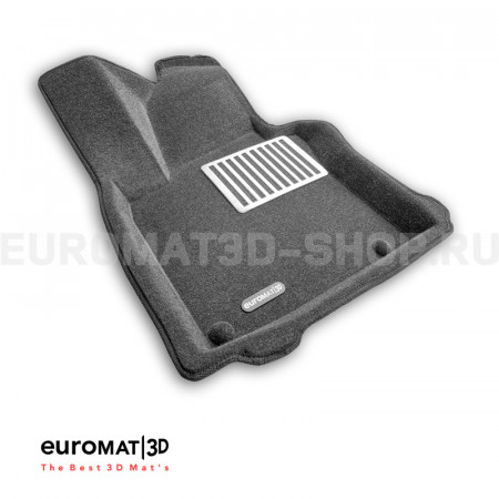 Текстильные 3D коврики Euromat3D Lux в салон для Volkswagen Golf 6 (2009-2012) № EM3D-004502G Серые
