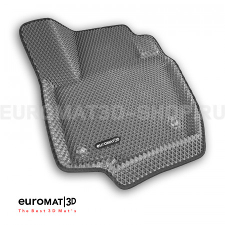 3D коврики Euromat3D EVA в салон для Skoda Rapid (2020-) № EM3DEVA-004508G Серые