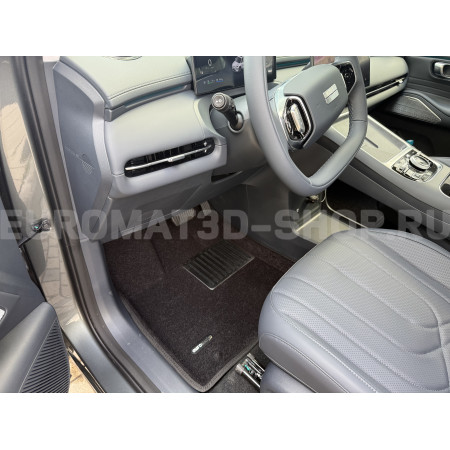Текстильные 3D коврики Euromat3D Lux в салон для Geely EX5 EM-i (2025-) № EM3D-001448